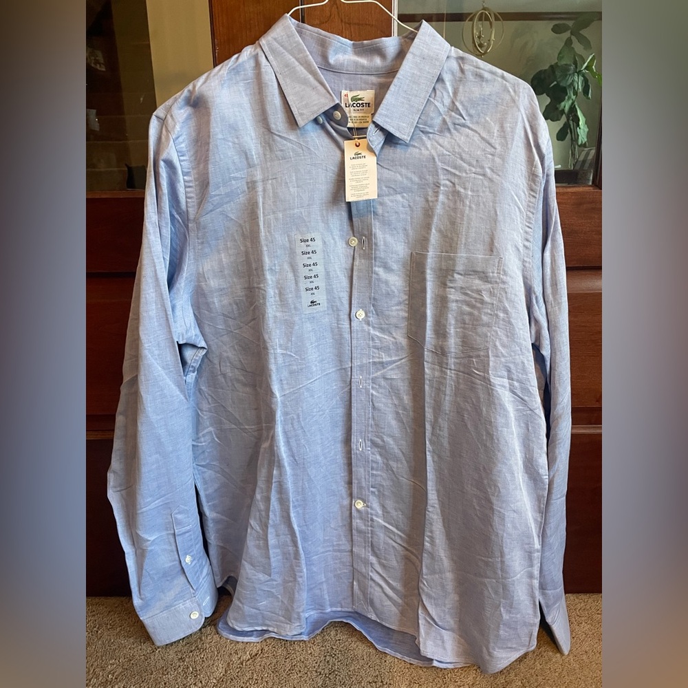 Lacoste Men's Light Blue Casual Shirt